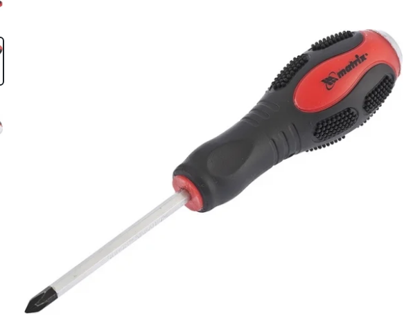 Отвертка ударная, ph1x75 мм, crv, 2к рукоятка matrix