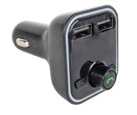 Fm-трансмиттер, модулятор, автомобильный ресивер, с 2 usb входами, функция handsfree, слот для карты