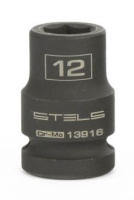 Головка ударная шестигранная, 12 мм, 1/2", crmo// stels
