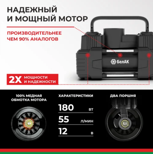 Компрессор мистраль-55 12v 55 л/мин белаk