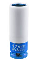 Головка торцевая ударная глубокая 6-гранная 1/2''dr (17 мм) колесная avs h11217iс