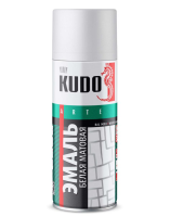 Аэрозольная краска kudo "эмаль универсальная высокопрочная", алкидная, матовая, 0.52 л, белая