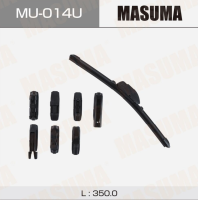 Щетка стеклоочистителя 350 мм бескаркасная 1 шт masuma nano graphite