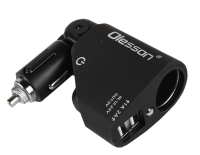 Зарядное устройство 1 гнездо прикуривателя 2 usb 3,1 а, , olesson