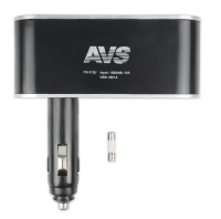Разветвитель прикуривателя avs 12/24 (на 3 выхода+usb) cs312u