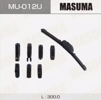 Щетка стеклоочистителя 300 мм бескаркасная 1 шт masuma nano graphite