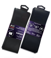 Оплетка на руль (карбон) avs gl-300m-b (размер m, черный)