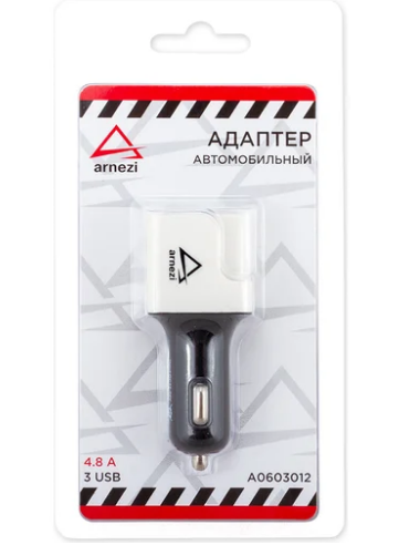 Адаптер автомобильный 3хusb 5в 4.8а в пр