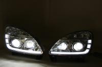 Фары газель бизнес, соболь передние с bi-led модулями с дхо и плавающими поворотниками