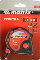 Рулетка status 3 fixations, 3 м х 16 мм, двухкомпонентный корпус, 3 фиксации ленты// matrix