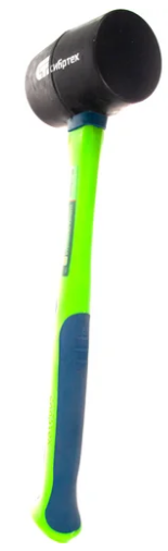 Киянка резиновая, 450г., черная резина, фибергласовая рукоятка// сибртех