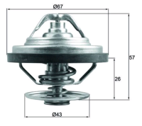 Термостат термостат t=83,0 °c man tga/tgl/tgm/tgs/tgx,sitrak c7h и howo t5g  (mahle)