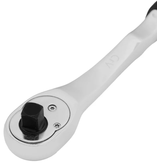 Ключ-трещотка 3/8", crv, 90 зубьев, усиленный, хром gross