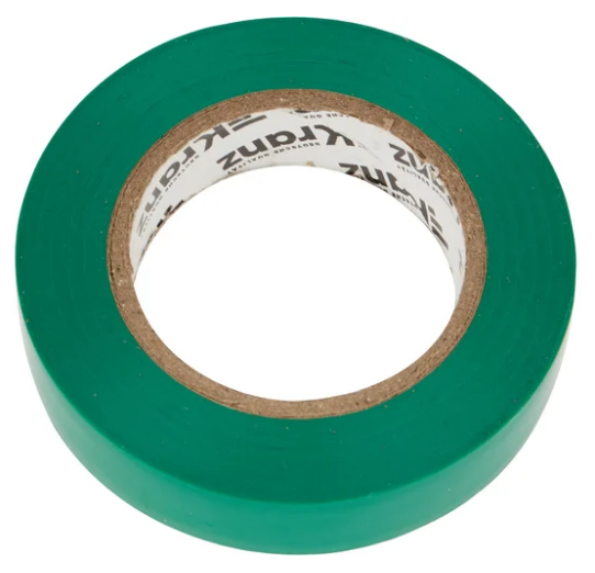 Изолента 15мм х 20м зеленая  
