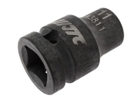 Головка торцевая ударная 6-гранная 1/2" х 11мм, длина 38мм jtc /1/10/200