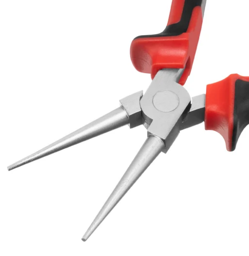 Круглогубцы nickel, 160 мм, никелированные, двухкомпонентные рукоятки  matrix