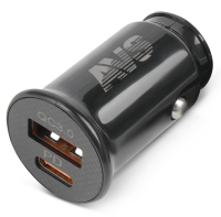 Usb автомобильное зарядное устройство avs 2 порта uc-614 (usb qc 3.0+pd type c)