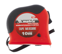 Рулетка double fixation, 10 м х 25 мм, обрезиненный корпус, двойная плавная фиксация matrix