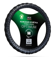 Оплетка на руль (эко-кожа) avs sl-600m-b (размер m, черный)