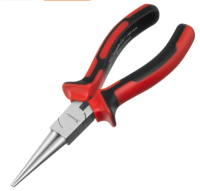 Круглогубцы nickel, 160 мм, никелированные, двухкомпонентные рукоятки  matrix