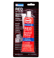 Герметик силиконовый высокотемпературный красный 85 гр (abro)