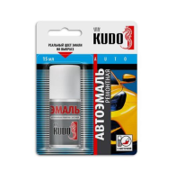 Краска с кисточкой 1к черная матовая, 15 мл. kudo 