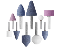 Абразивные минишарошки-насадки для гравера и дрели, хвостовик d 3,2 / 6,0мм, 10 предм