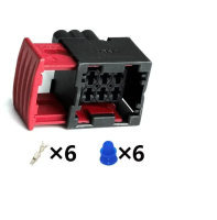 Разъем колодка с замком 6 пин (контактов) + пины + уплотнители