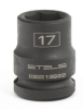 Головка ударная шестигранная, 17 мм, 1/2", crmo// stels