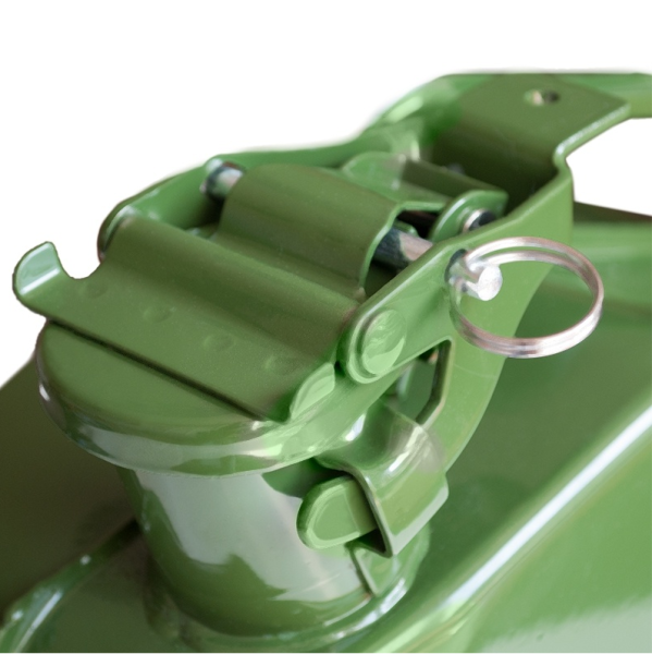 Канистра топливная металлическая вертикальная 5 л (зелёная) avs vjm-05