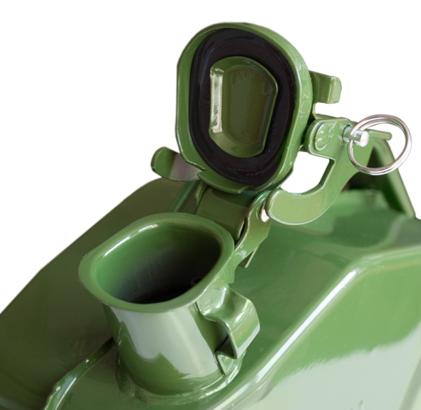 Канистра топливная металлическая вертикальная 10 л (зелёная) avs vjm-10