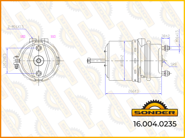 Энергоаккумулятор t24/30 scania knorr bs8500 (sonder)