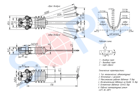 Кран уровня пола camc, dongfeng, faw (sorl)