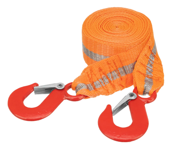 Трос буксировочный 2,5 тонны, 2 крюка, пакет, россия  stels