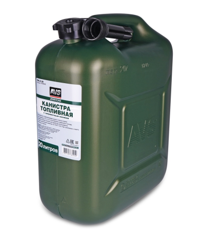 Канистра топливная пластик.20л. (тёмн.зелён.) avs tpk-z 20