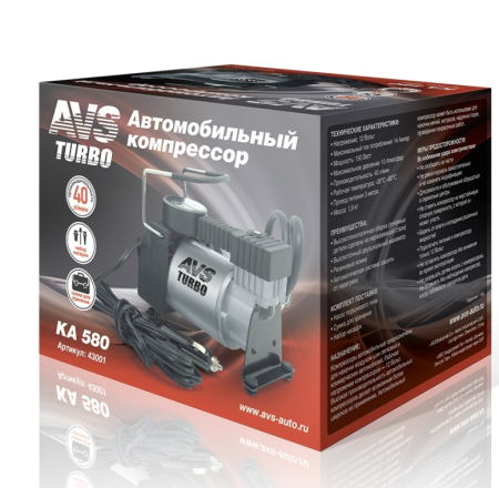Компрессор автомобильный avs ka580