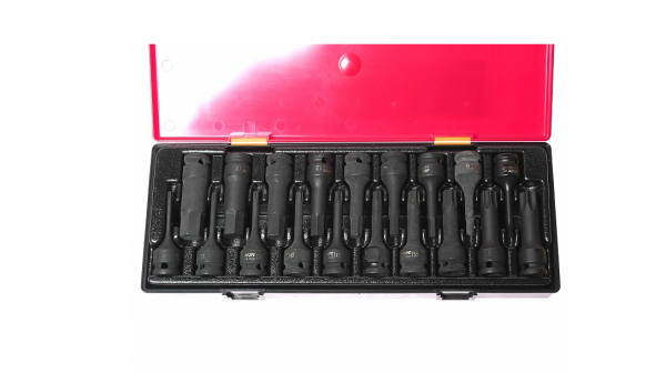 Набор головок торцевых 1/2" torx, hex ударных в кейсе 19шт. jtc   