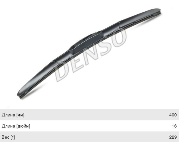 Щетка стеклоочистителя 400 мм гибридная 1 шт denso hybrid dur-040l