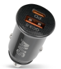 Usb автомобильное зарядное устройство avs 2 порта uc-614 (usb qc 3.0+pd type c)