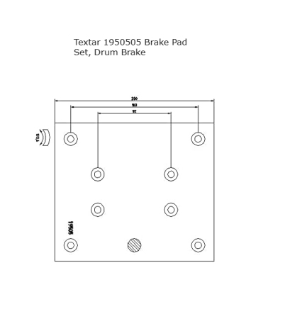 Накладка тормозной колодки задняя mb lk/ln (textar)