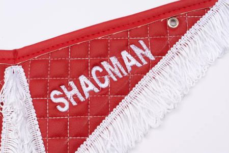 Вымпел тройной эко кожа shacman красный