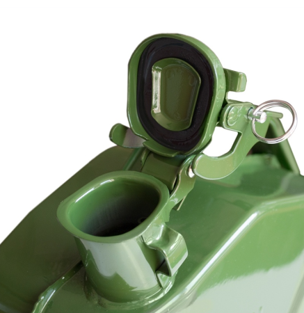 Канистра топливная металлическая вертикальная 5 л (зелёная) avs vjm-05