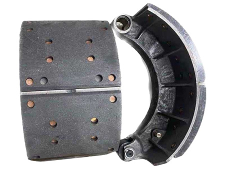 Колодки тормозные shacman shaanxi f3000 задние с накладками, без ролика (1шт.) oem (shacman)