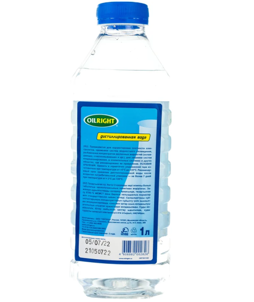Вода дистиллированная 1л (oil right) 