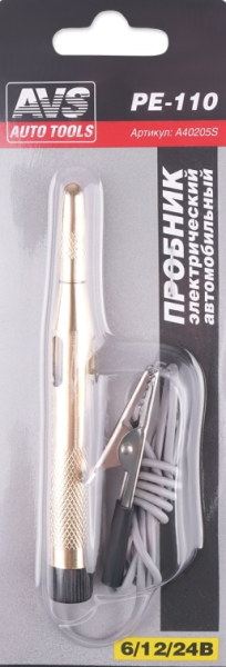 Пробник электрический автомобильный 6-24в (110) мм avs pe-110