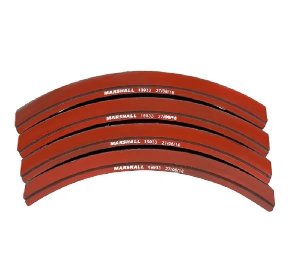 Комплект торм. накладок для а/м scania  std задн.барабанные с заклеп. (marshall)