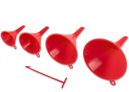 Воронки комплект 4шт (50мм, 75мм, 95мм, 115мм) avs of-04к