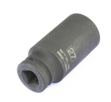 Головка ударная удлиненная шестигранная, 27 мм, 1/2", crmo// stels