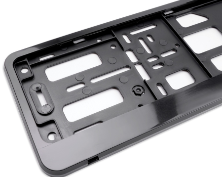 Рамка под номерной знак двусоставная (черная) avs rn-24