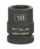 Головка ударная шестигранная, 18 мм, 1/2", crmo// stels